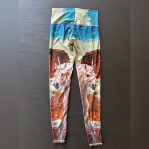 Teeki Blue and White Unicorn Leggings